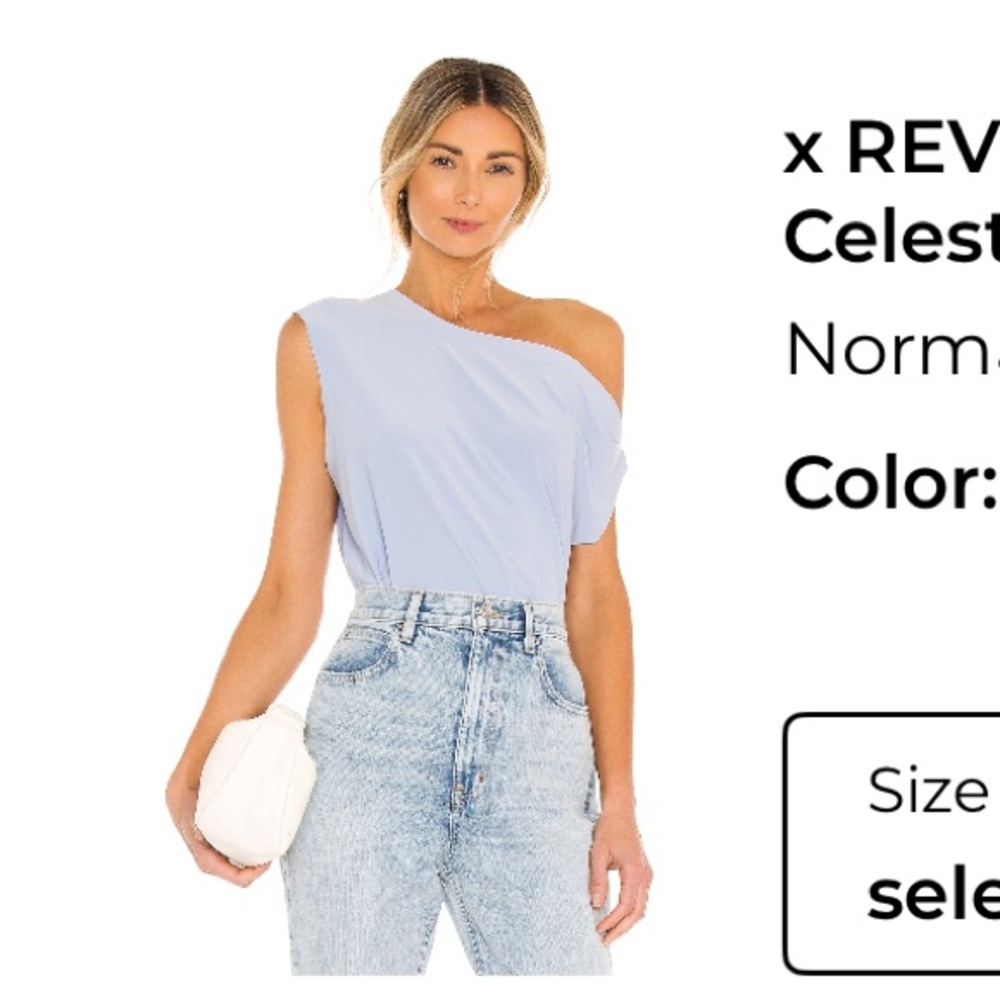 REVOLVE Celestial Blue Drop Shoulder Top